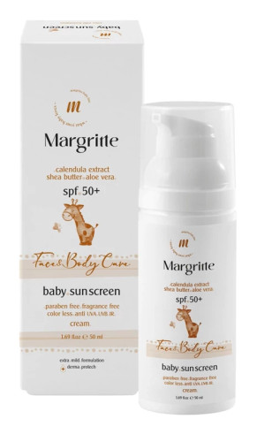 کرم ضد آفتاب کودک حجم 50 میلی لیتر SPF50+ مارگریت